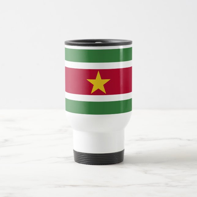 Flagge von Suriname Reisebecher (Mittel)