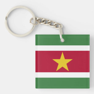 Flagge von Suriname Schlüsselanhänger