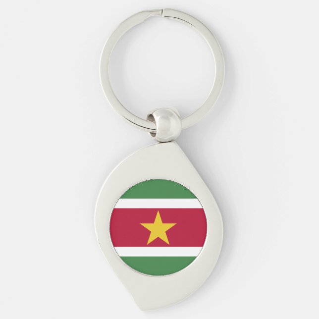 Flagge von Suriname Schlüsselanhänger (Vorderseite)
