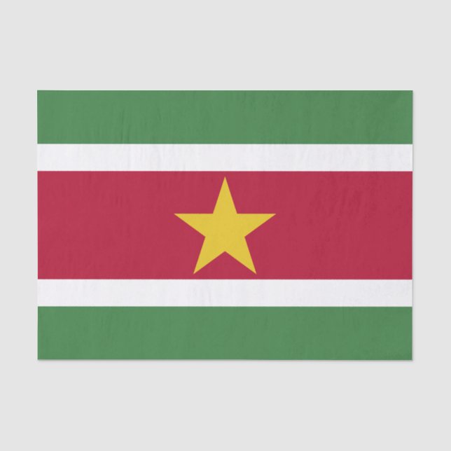 Flagge von Suriname Seidenpapier (Vorderseite)