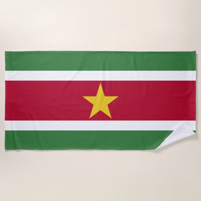 Flagge von Suriname Strandtuch (Vorderseite)