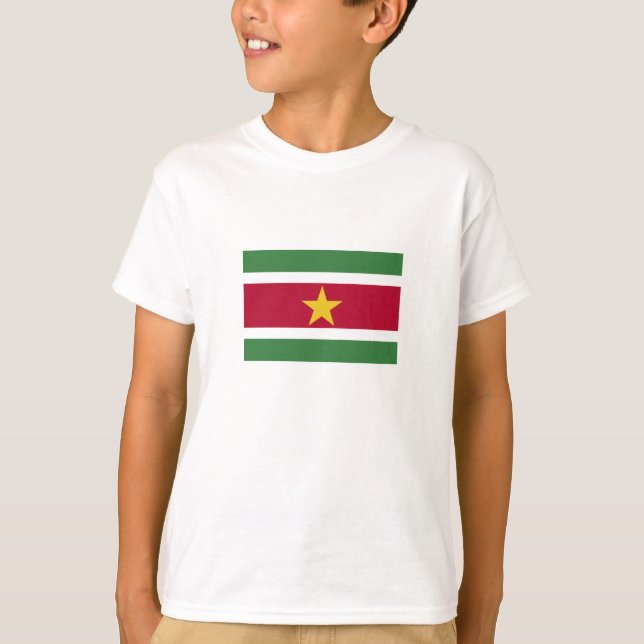 Flagge von Suriname T-Shirt (Vorderseite)