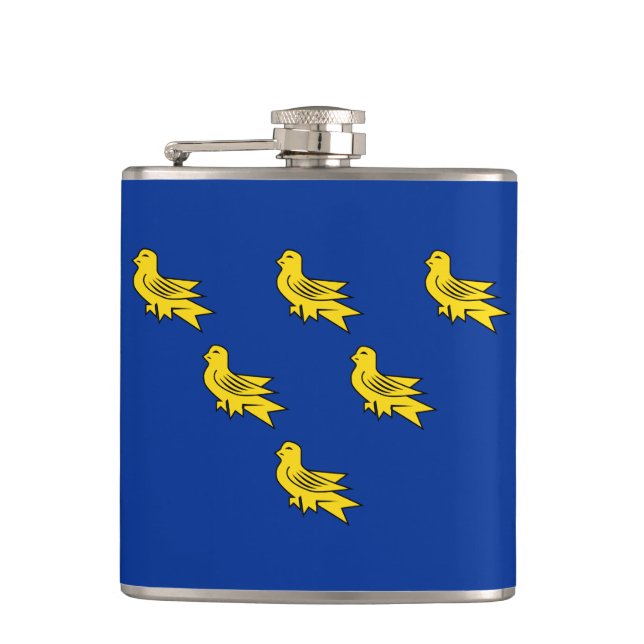 Flagge von Sussex Flask Flachmann (Vorderseite)
