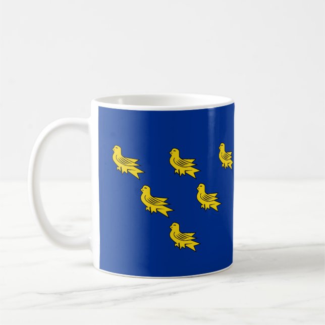 Flagge von Sussex Kaffeetasse (Links)