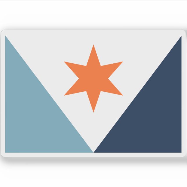 Flagge von Syrakus, New York Aufkleber (Vorderseite)