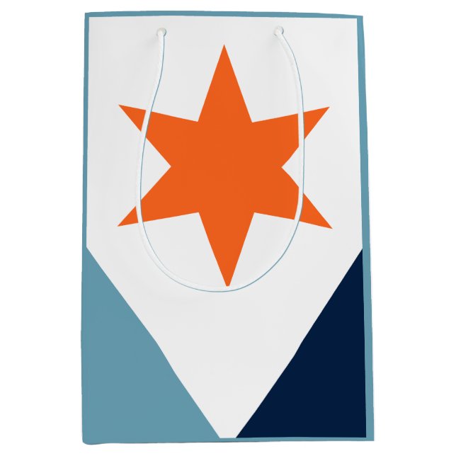 Flagge von Syrakus, New York Mittlere Geschenktüte (Vorderseite)