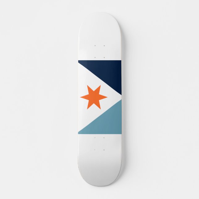 Flagge von Syrakus, New York Skateboard (Vorne)