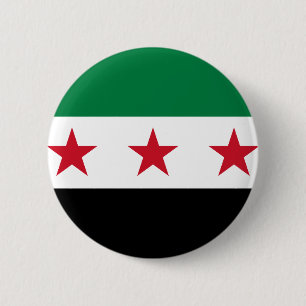 Flagge von Syrien - syrische Unabhängigkeitsflagge Button