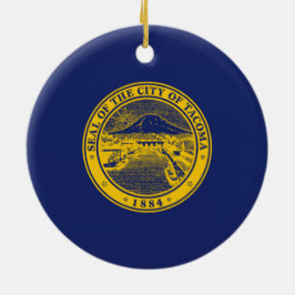 Flagge von Tacoma (Washington City) Keramik Ornament