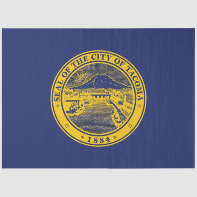 Flagge von Tacoma (Washington City) Seidenpapier (Vorderseite)