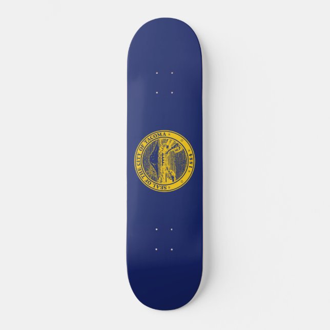 Flagge von Tacoma (Washington City) Skateboard (Vorderseite)