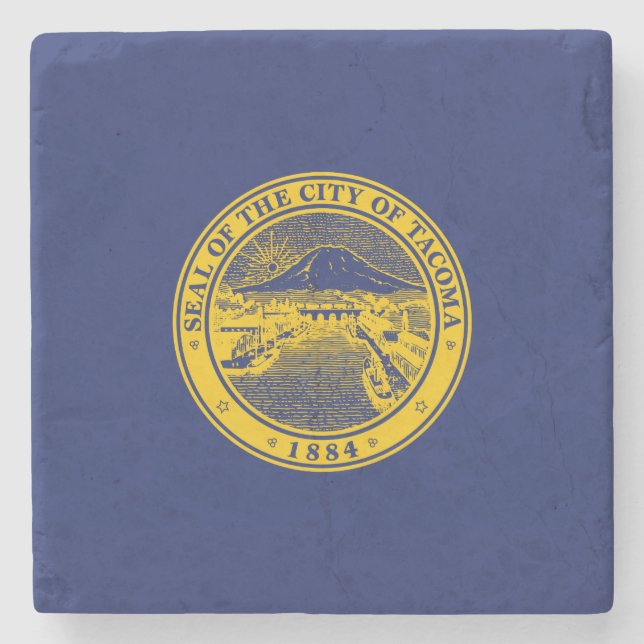 Flagge von Tacoma (Washington City) Steinuntersetzer (Vorderseite)