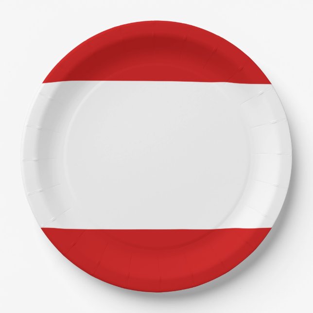 Flagge von Tahiti Pappteller (Vorderseite)