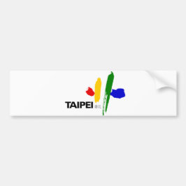 Flagge von Taipei City (Taiwan) Autoaufkleber