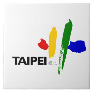 Flagge von Taipei City (Taiwan) Fliese