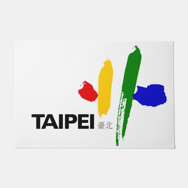 Flagge von Taipei City (Taiwan) Fußmatte (Vorderseite)