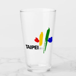 Flagge von Taipei City (Taiwan) Glas