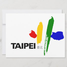 Flagge von Taipei City (Taiwan) Karte