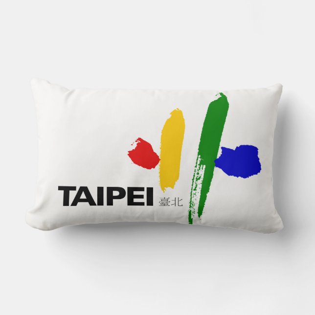 Flagge von Taipei City (Taiwan) Lendenkissen (Vorderseite)