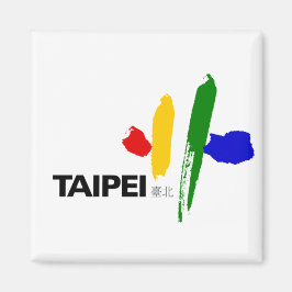 Flagge von Taipei City (Taiwan) Magnet