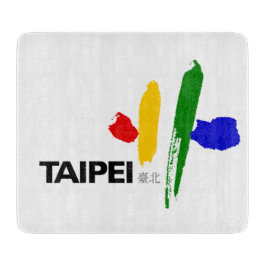 Flagge von Taipei City (Taiwan) Schneidebrett