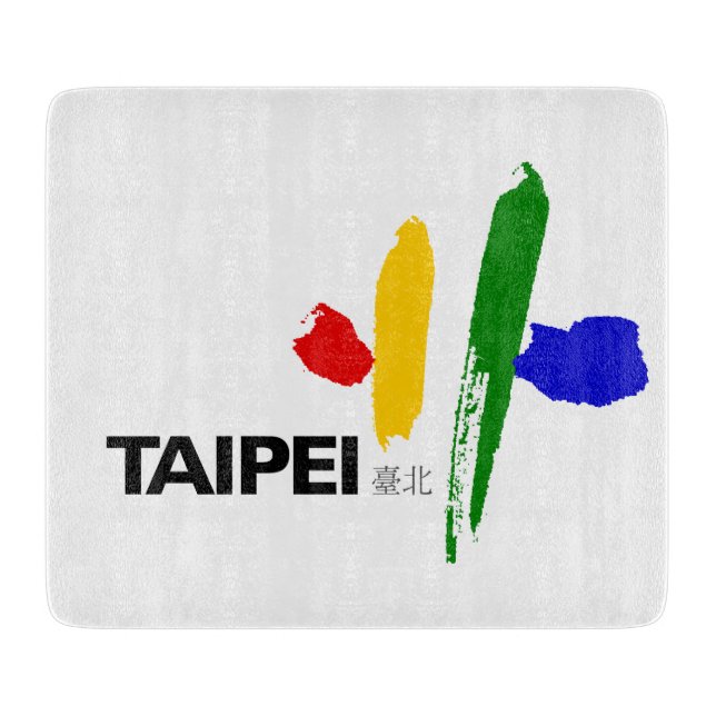 Flagge von Taipei City (Taiwan) Schneidebrett (Vorderseite)