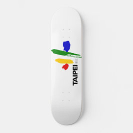 Flagge von Taipei City (Taiwan) Skateboard