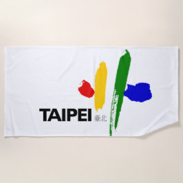 Flagge von Taipei City (Taiwan) Strandtuch