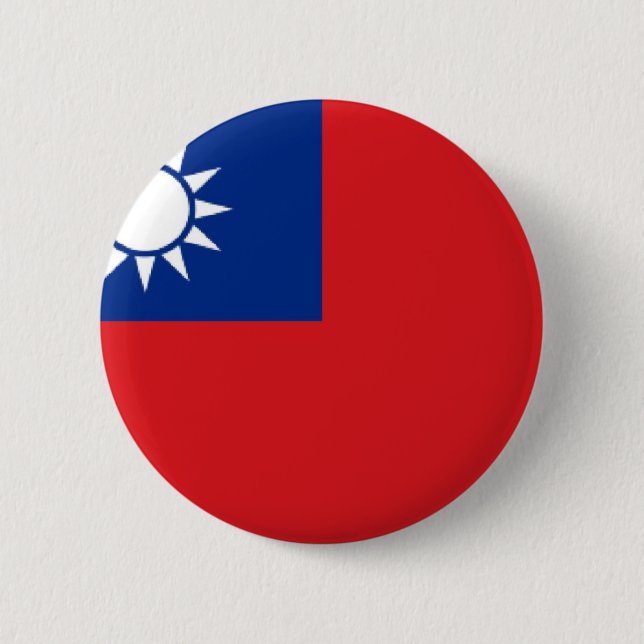 Flagge von Taiwan Button (Vorderseite)