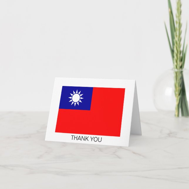 Flagge von Taiwan Dankeskarte (Vorderseite)