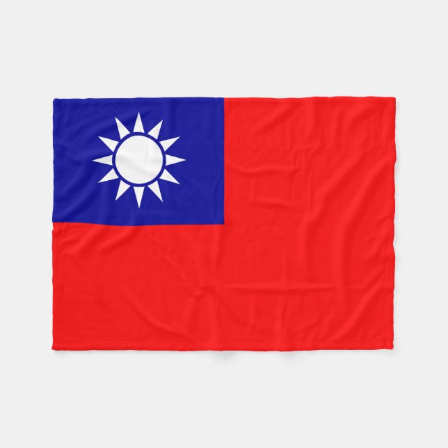 Flagge von Taiwan Fleecedecke (Vorderseite (Horizontal))