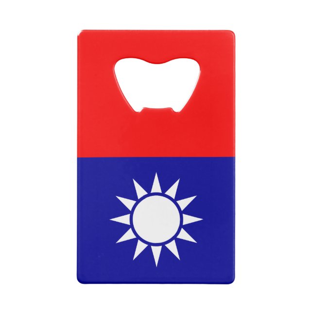 Flagge von Taiwan Geldbeutel Flaschenöffner (Rückseite)