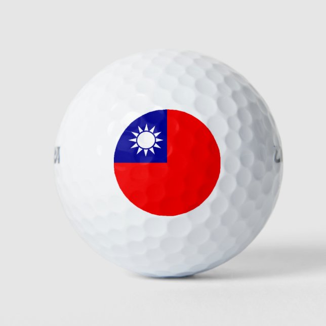 Flagge von Taiwan Golfball (Vorderseite)