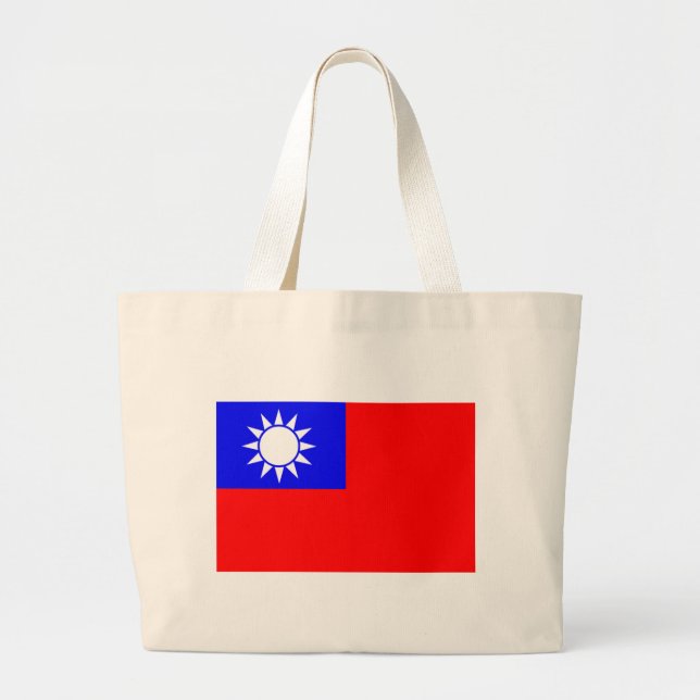 Flagge von Taiwan Jumbo Stoffbeutel (Vorne)