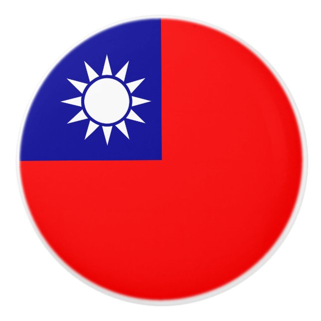 Flagge von Taiwan Keramikknauf (Vorderseite)