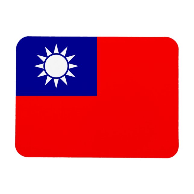 Flagge von Taiwan Magnet (Horizontal)