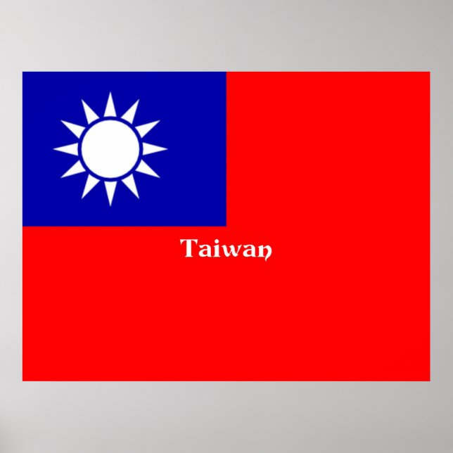 Flagge von Taiwan Poster (Vorne)