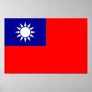 Flagge von Taiwan Poster