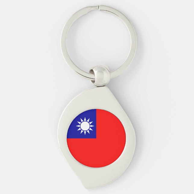 Flagge von Taiwan Schlüsselanhänger (Vorderseite)