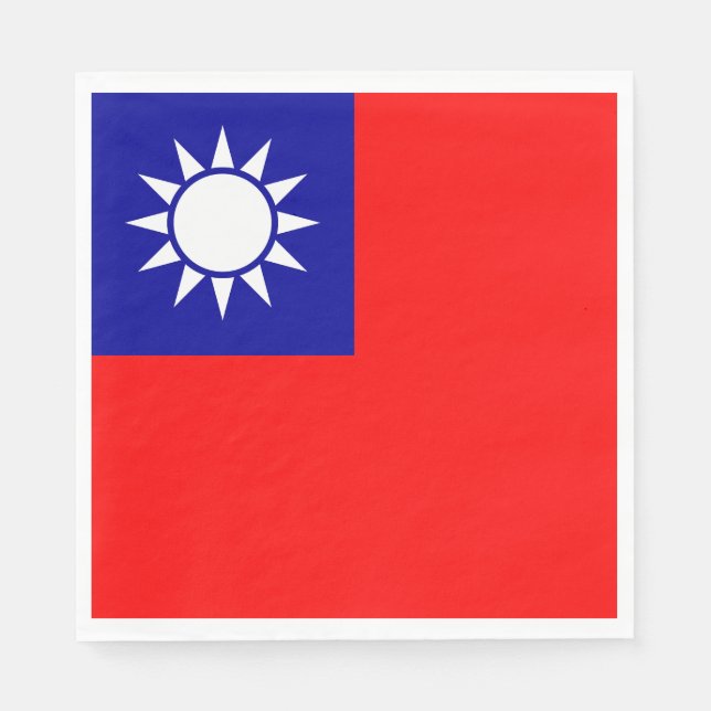 Flagge von Taiwan Serviette (Vorderseite)