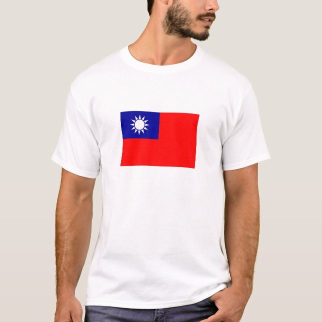 Flagge von Taiwan T-Shirt (Vorderseite)