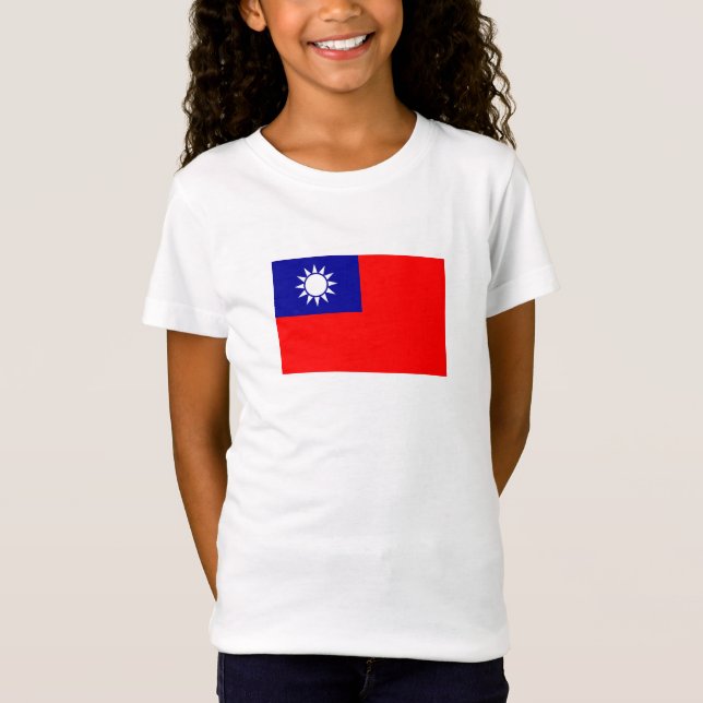 Flagge von Taiwan T-Shirt (Vorderseite)