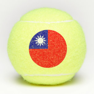 Flagge von Taiwan Tennisbälle