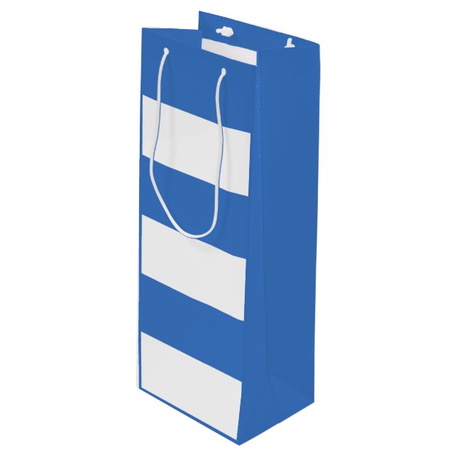 Flagge von Tallinn, Estland Geschenktüte Für Weinflaschen (Vorderseite Schrägansicht)