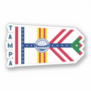Flagge von Tampa, Florida Aufkleber