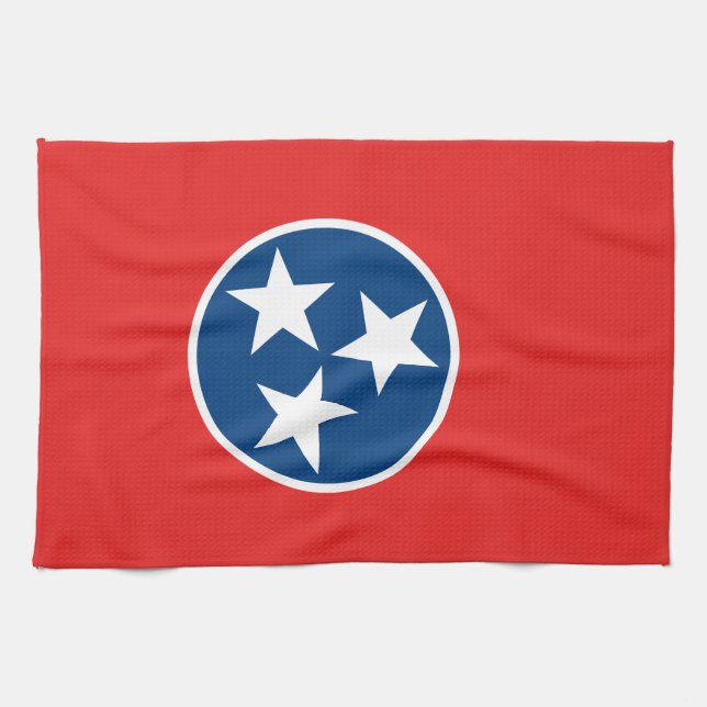 Flagge von Tennessee Geschirrtuch (Horizontal)
