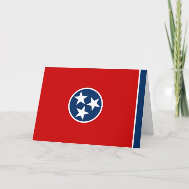 Flagge von Tennessee Karte (Vorderseite)
