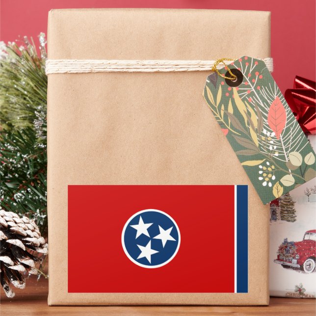 Flagge von Tennessee Rechteckiger Aufkleber (Feiertag)