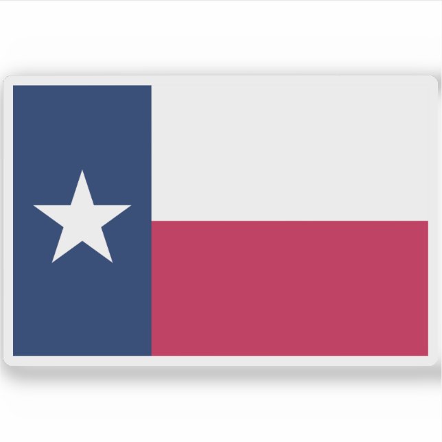 Flagge von Texas Aufkleber (Vorderseite)