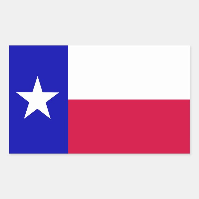 Flagge von Texas Rechteckiger Aufkleber (Vorderseite)